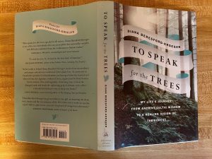 Front and back cover of book, To Speak for the Trees